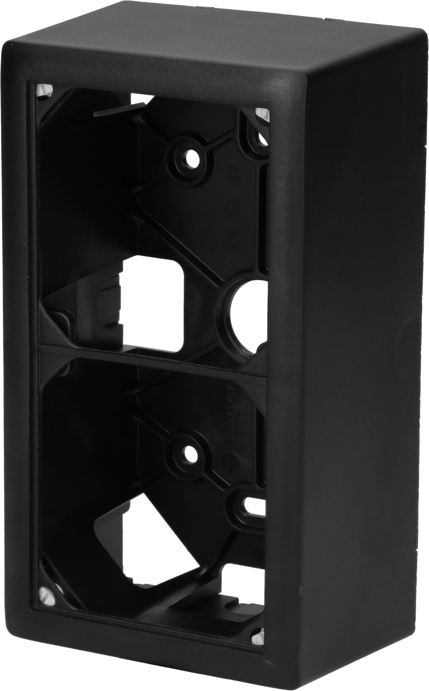 Gehäuse mit Montagerahmen Gr.2x1 AP Kallysto schwarz