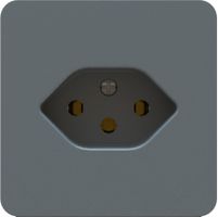 prise 1x type 13 insert avec plaque frontale priamos anthracite