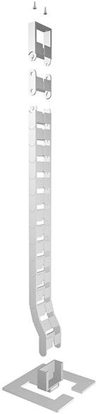 garniture serpentine de câble 3 Qube 0.75-0.80m noir RAL9005