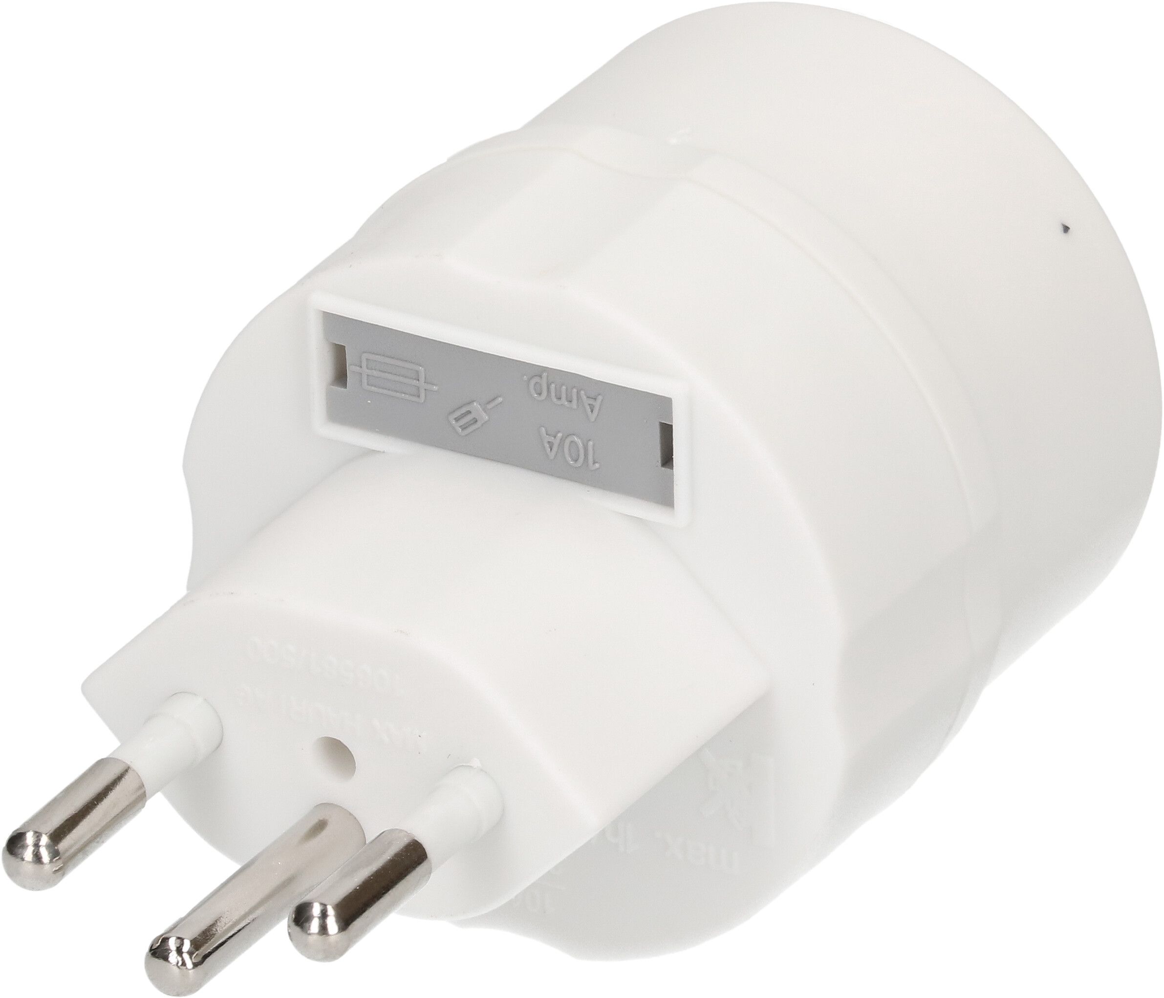 adaptateur de voyage type 12 / Schuko USA Japon 3/2-pôles blanc