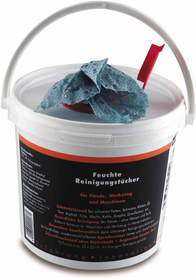 Feuchte Reinigungstücher für Hände+Werkzeuge+Maschinen 250x250mm