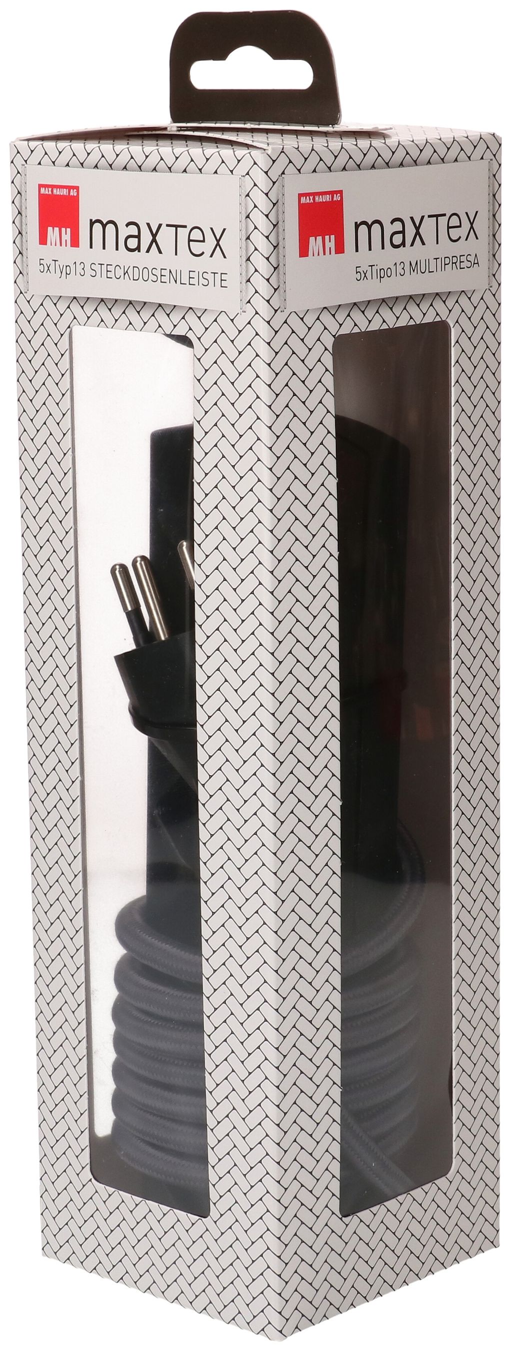 multiprise TEX 5x type 13 noir-anthracite 2m