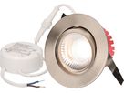 spot encastré à LED SOLVO-IP65 Ø80 nickel brossé 3000K 750lm 38°