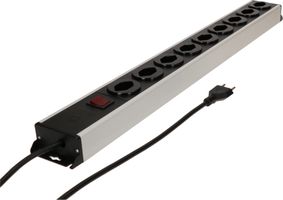 multiprise Power Line 9x type 13 gris/noir interrupteur 1.5m