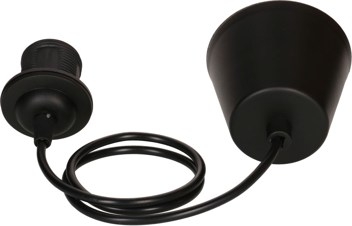 suspension de lampe E27 noir L=0.7m