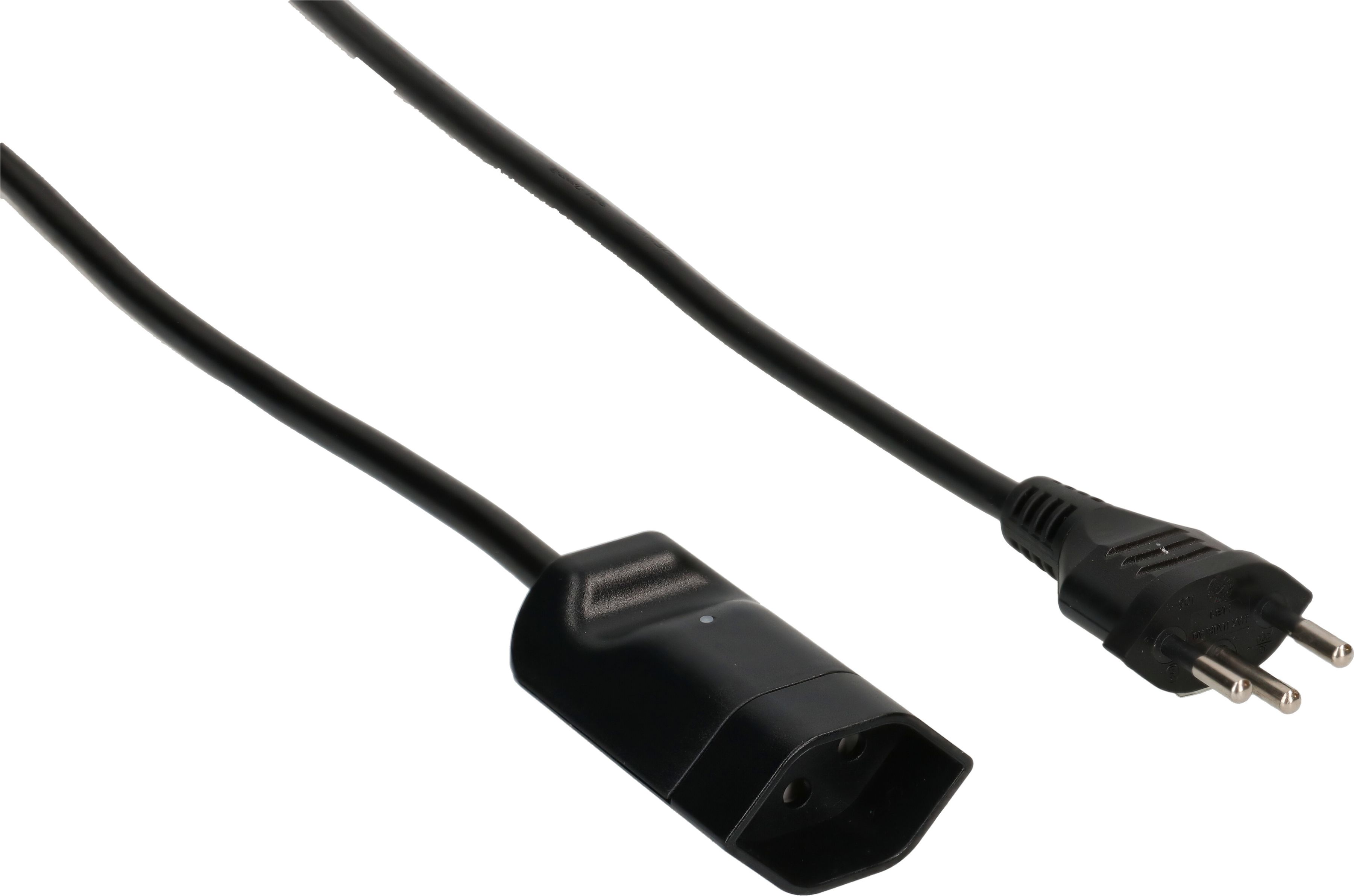rallonge TD H05VV-F3G1.5 10m noir avec indicateur d'activité