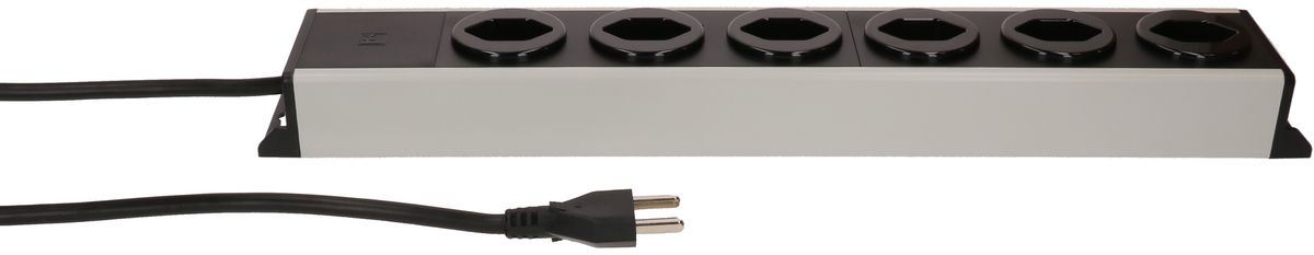 multiprise Power Line 6x type 23 gris/noir 1.5m