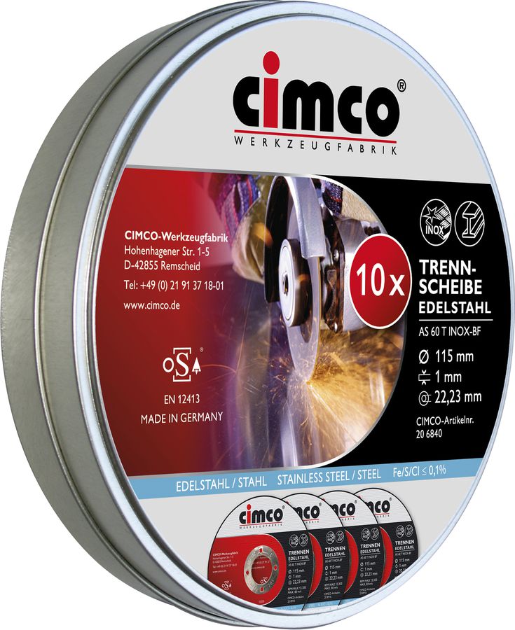 Trennscheiben in Dose 10x 115x1.0mm