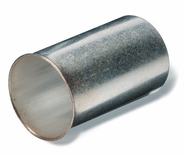 Cosses tubulaires à sertir non iso. étamées galvan. 1.5mm²x18mm