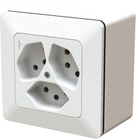 prise 3x type 13 1S AP priamos blanc