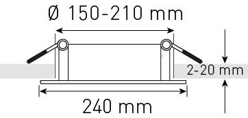 cadre d'extension blanc pour Downlight ATMO 150