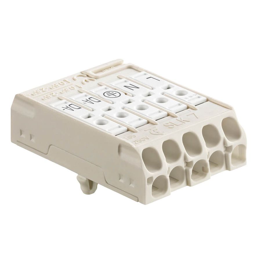SLK7 borne de connexion 5 pôles 0.5-2.5mm2 super plat blanc