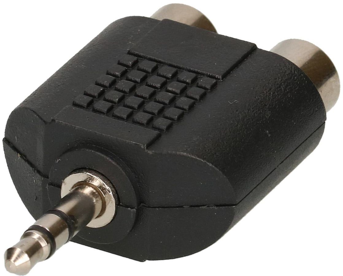 adaptateur Y audio stéréo fiche jack/prise RCA noir