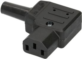 prise de connecteur type C13 3 pôles coudée noir