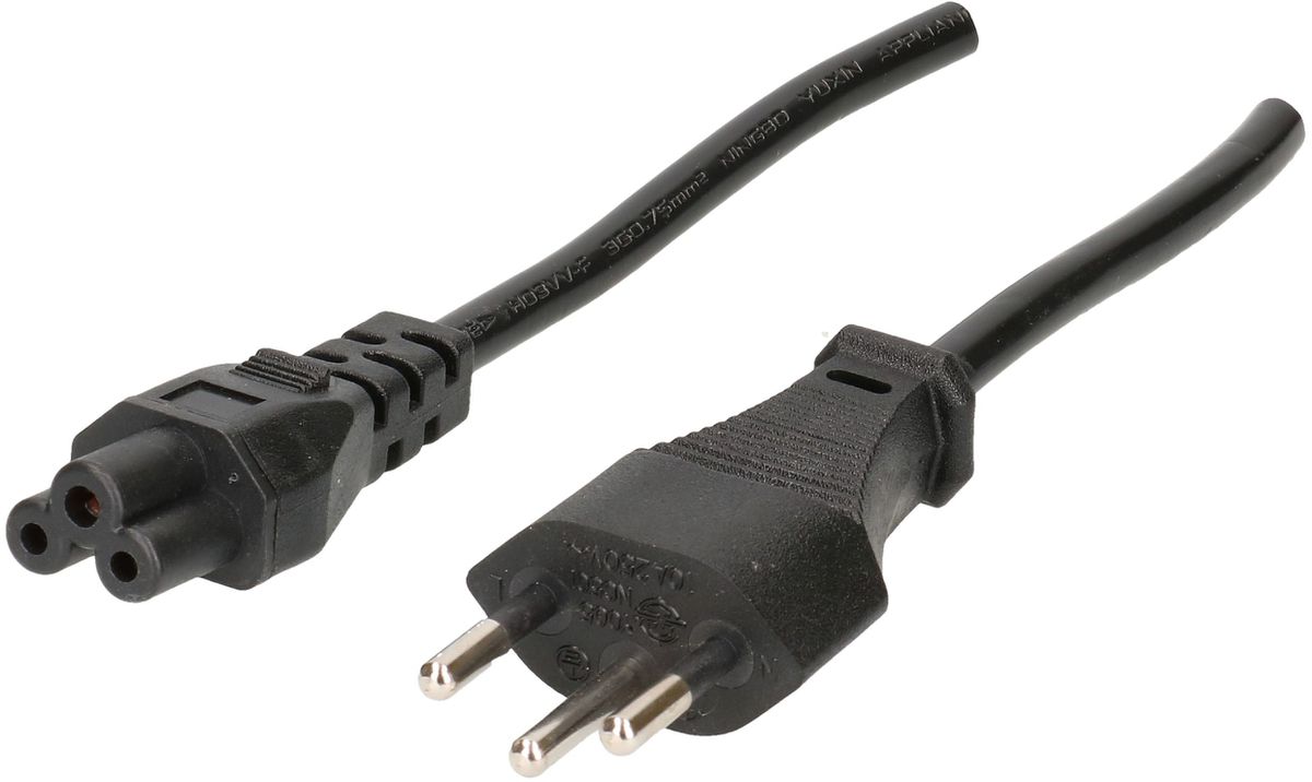 câble d'appareil TD H05VV-F3G0.75 1.8m noir type 12/C5