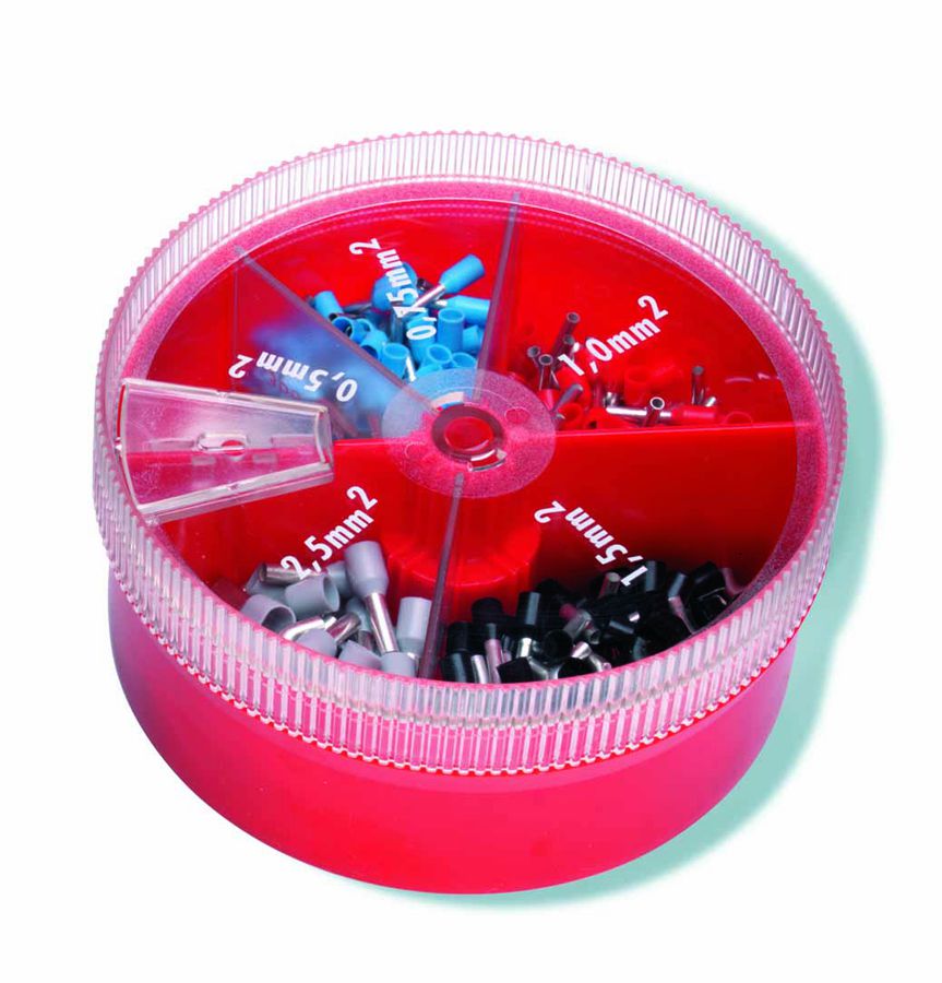 Assort. cosses tubu. à sertir 0.5-0.75-1-1.5-2.5mm² couleurs 2