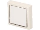 Bouton-poussoir carré blanc ivoire