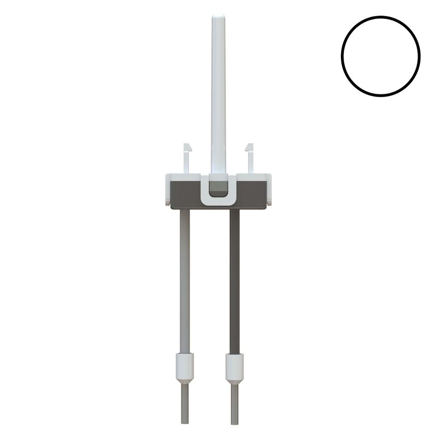 cartouche éclair. LED blanche pour interr./bouton et petite comb.