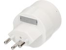 adaptateur de voyage type 12 / Schuko USA Japon 3/2-pôles blanc