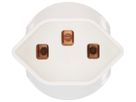 adaptateur de voyage Schuko / type 23 3 pôles blanc