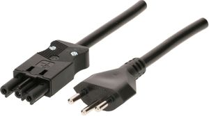 câble de raccordement TD H05VV-F3G1.5 2m noir type 12 / AC 166