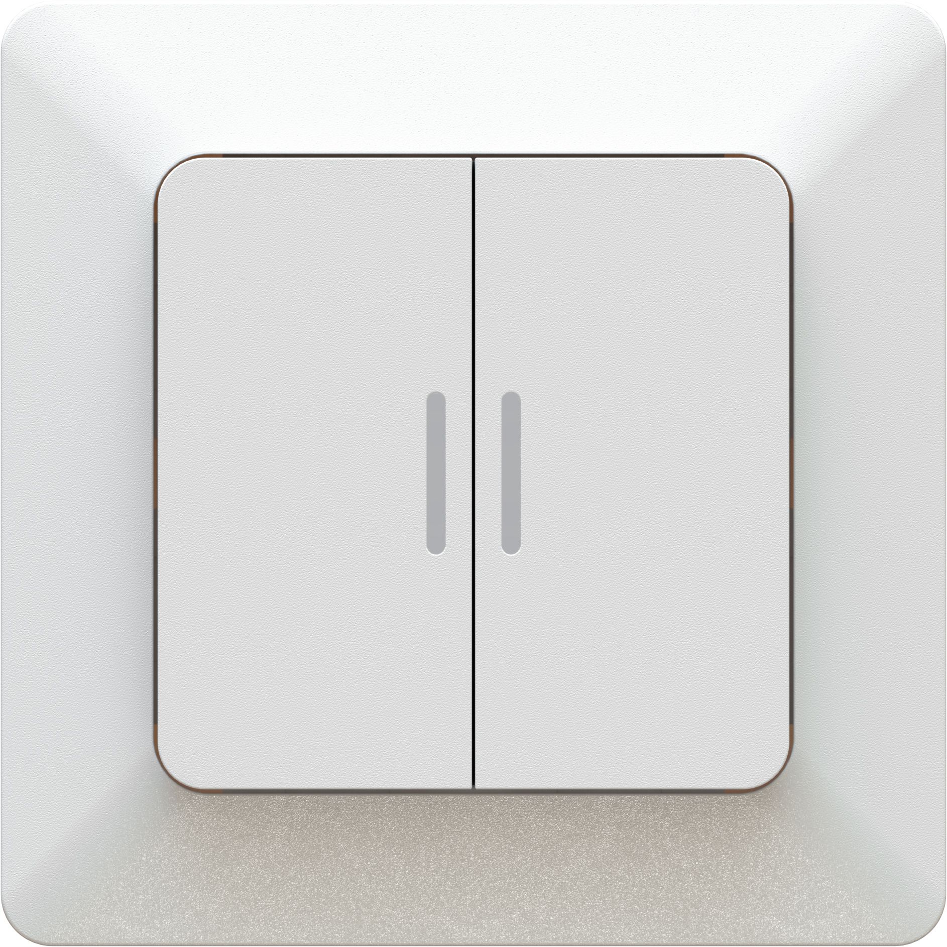 interrupteur à poussoir double s3+3 illu. ENC priamos blanc