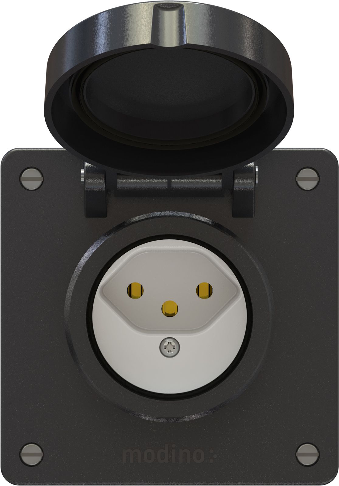 prise 1x type 13 insert avec set frontal exo IP55 noir