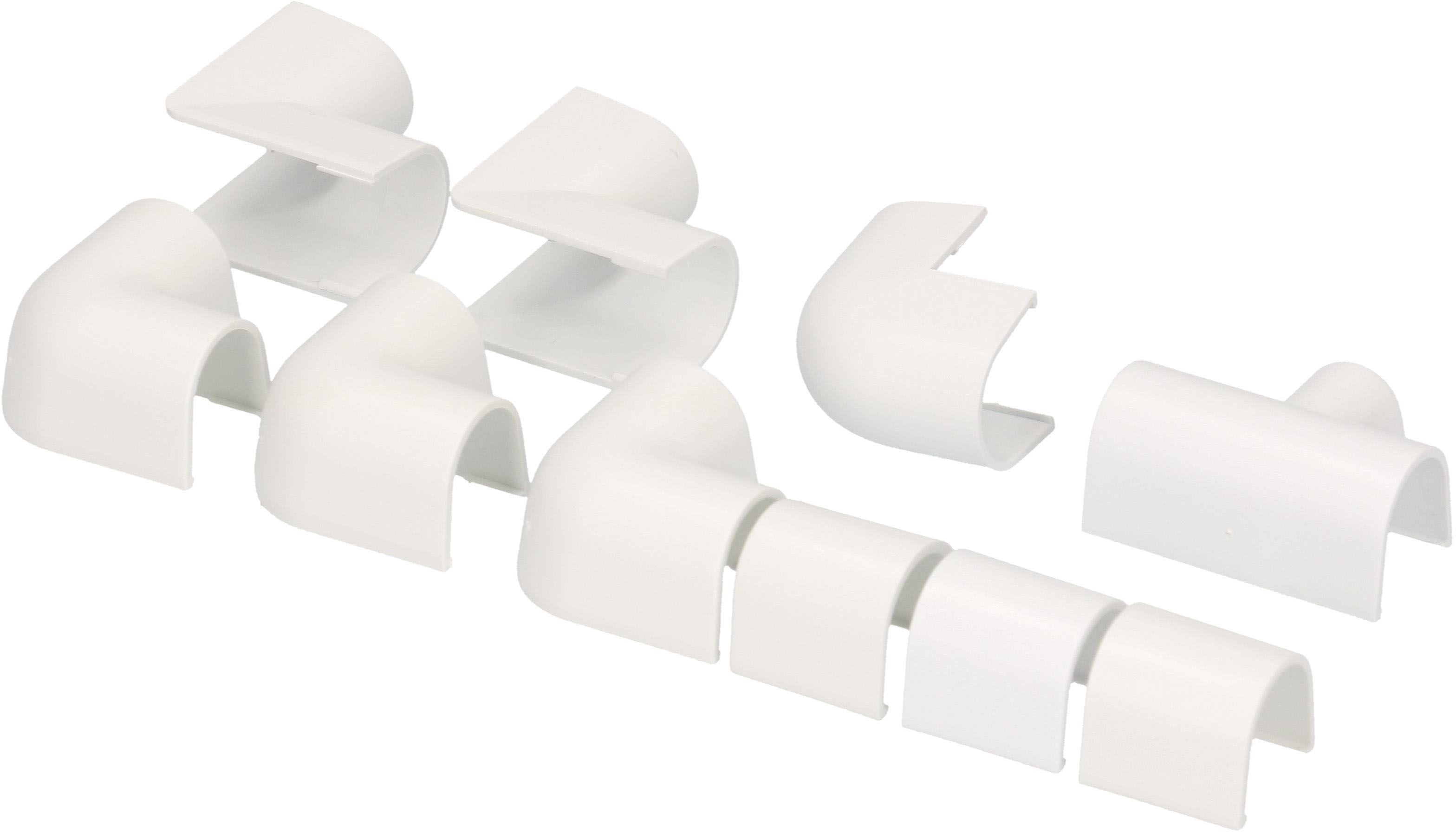 Raccords de goulotte 5mm blanc assorti 10 pcs.