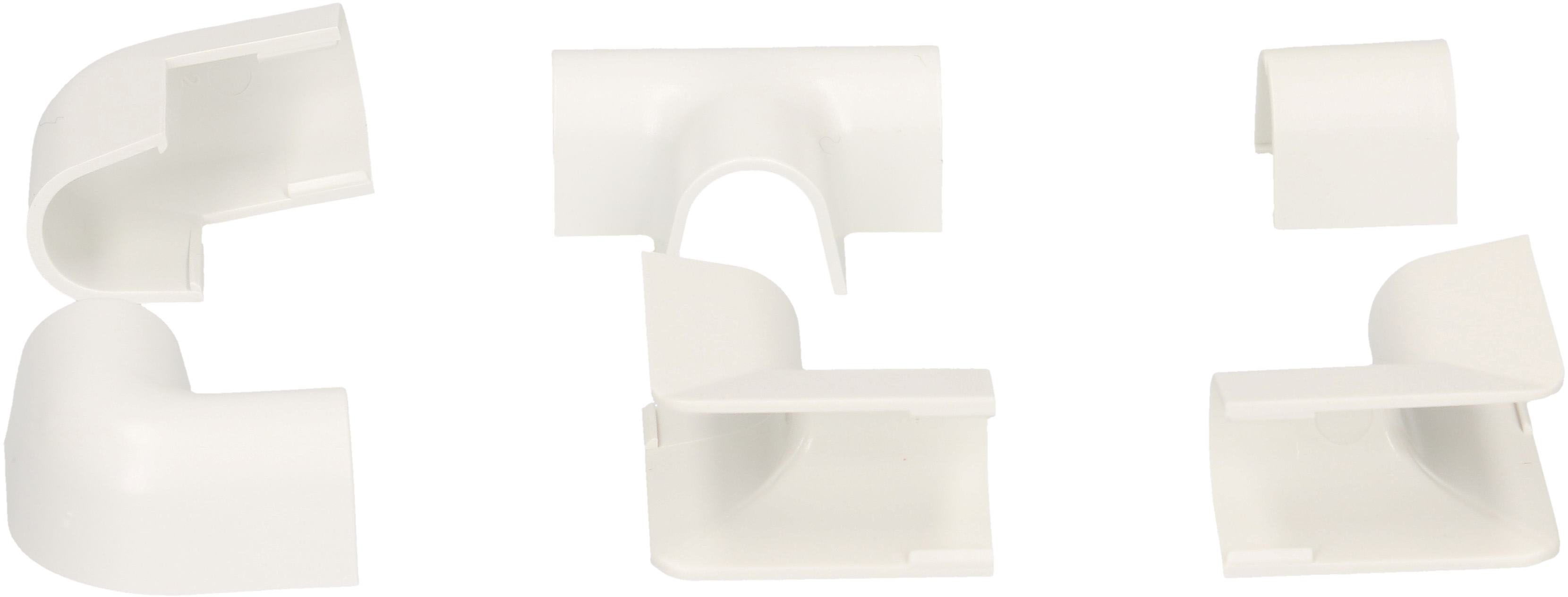 Raccords de goulotte 7mm blanc assorti 10 pcs.