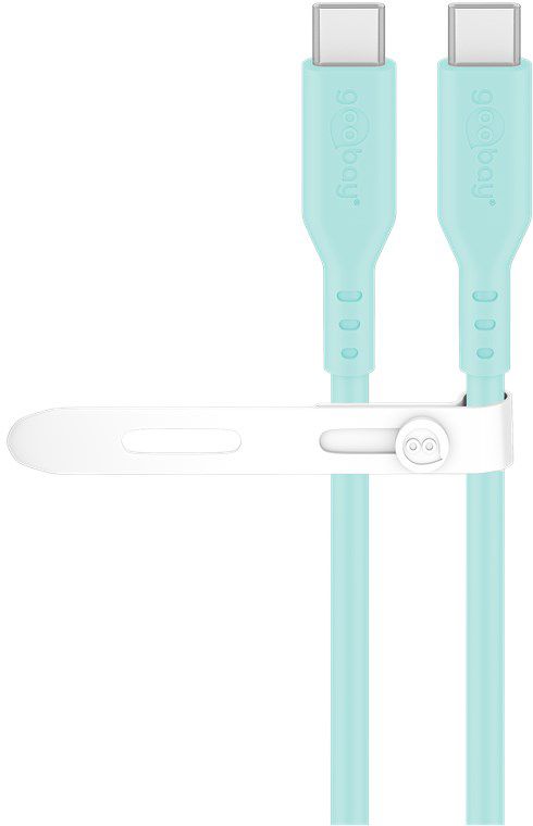 câble de recharge USB-C silicone 1.5m turquoise