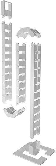 garniture serpentine de câble 4 Qube 1.27m noir RAL9005 aimant