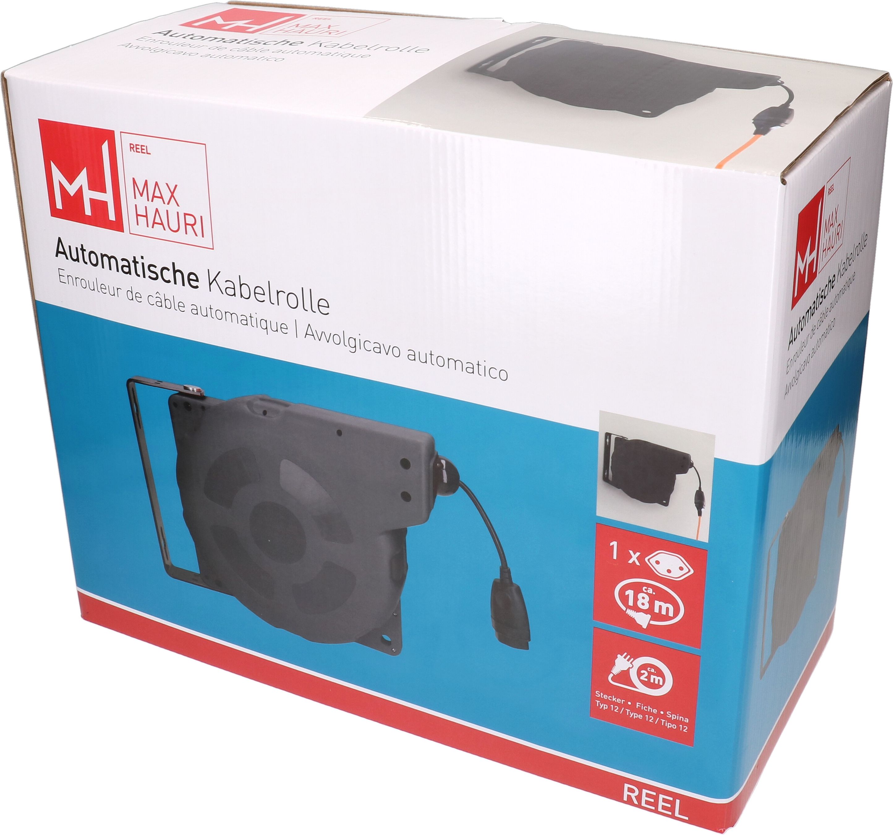 enrouleur de câble automatique 1x type 13 20m noir