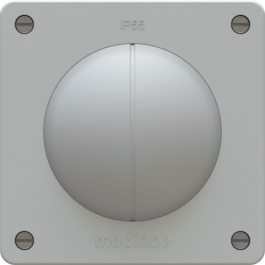 interruttore doppio schema 3+3 AP exo IP55 grigio luce