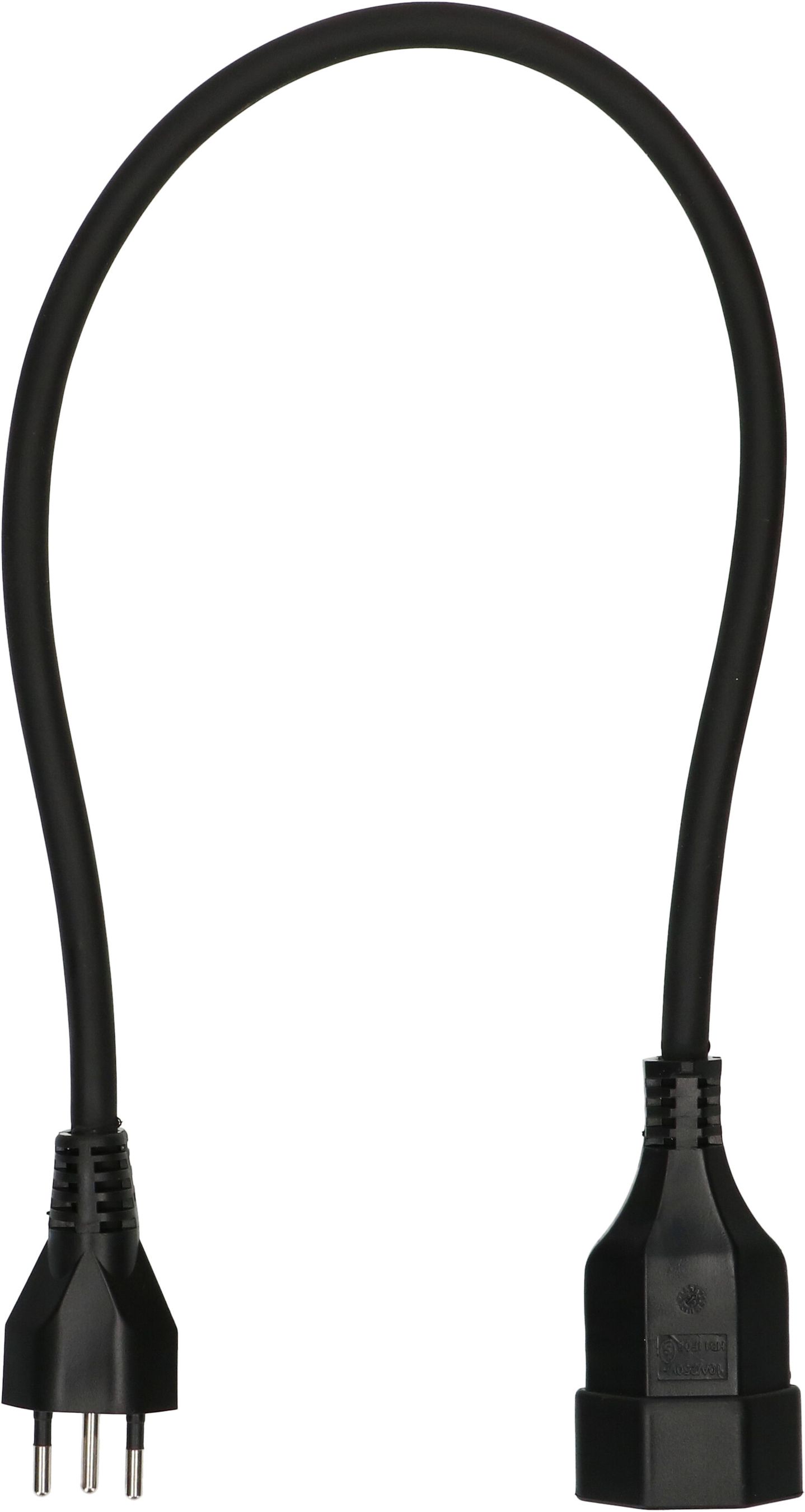 Rallonge GDV H07RN-F3G1.5 0.5m noir type 12 / type 13