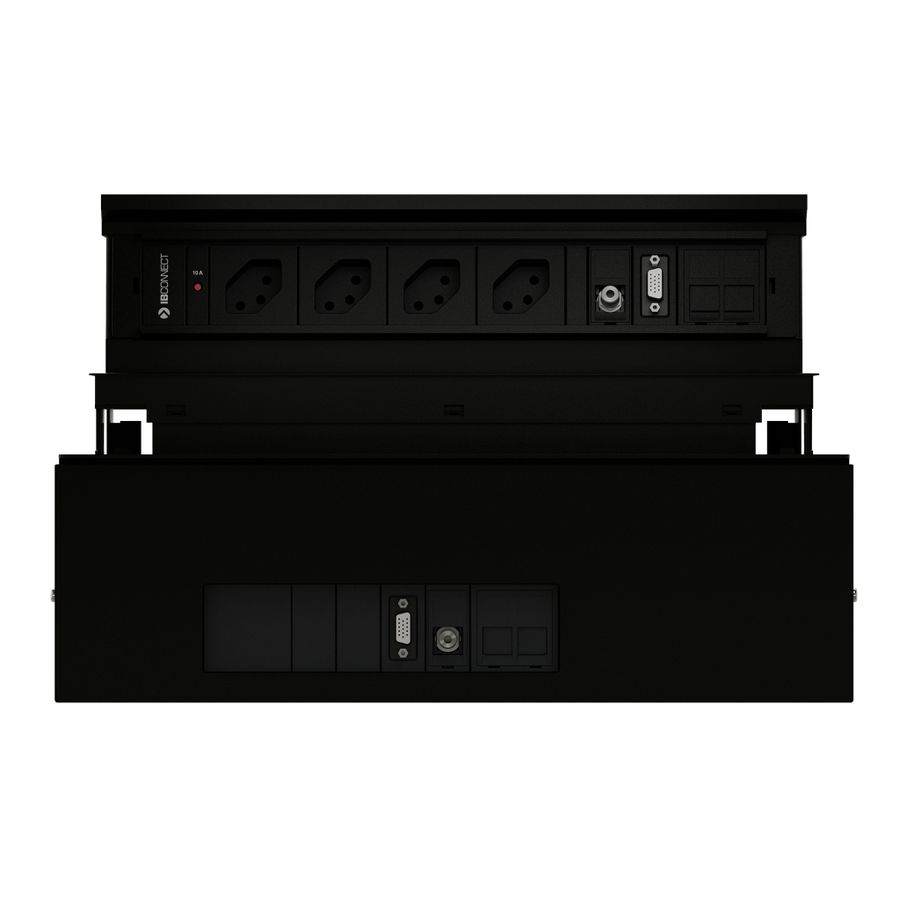 MEETING bloc multip. noir 9x type 13 3x RJ45 1x VGA 15 1x jack3.5