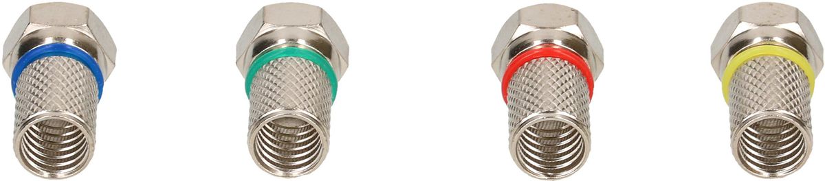 fiche F à visser D=7mm avec 8 anneaux de couleur 4 pièces