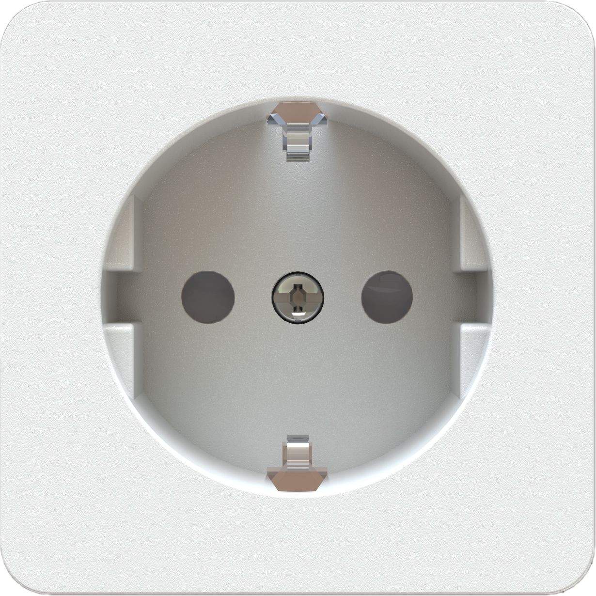 prise 1x Schuko insert avec plaque frontale priamos blanc