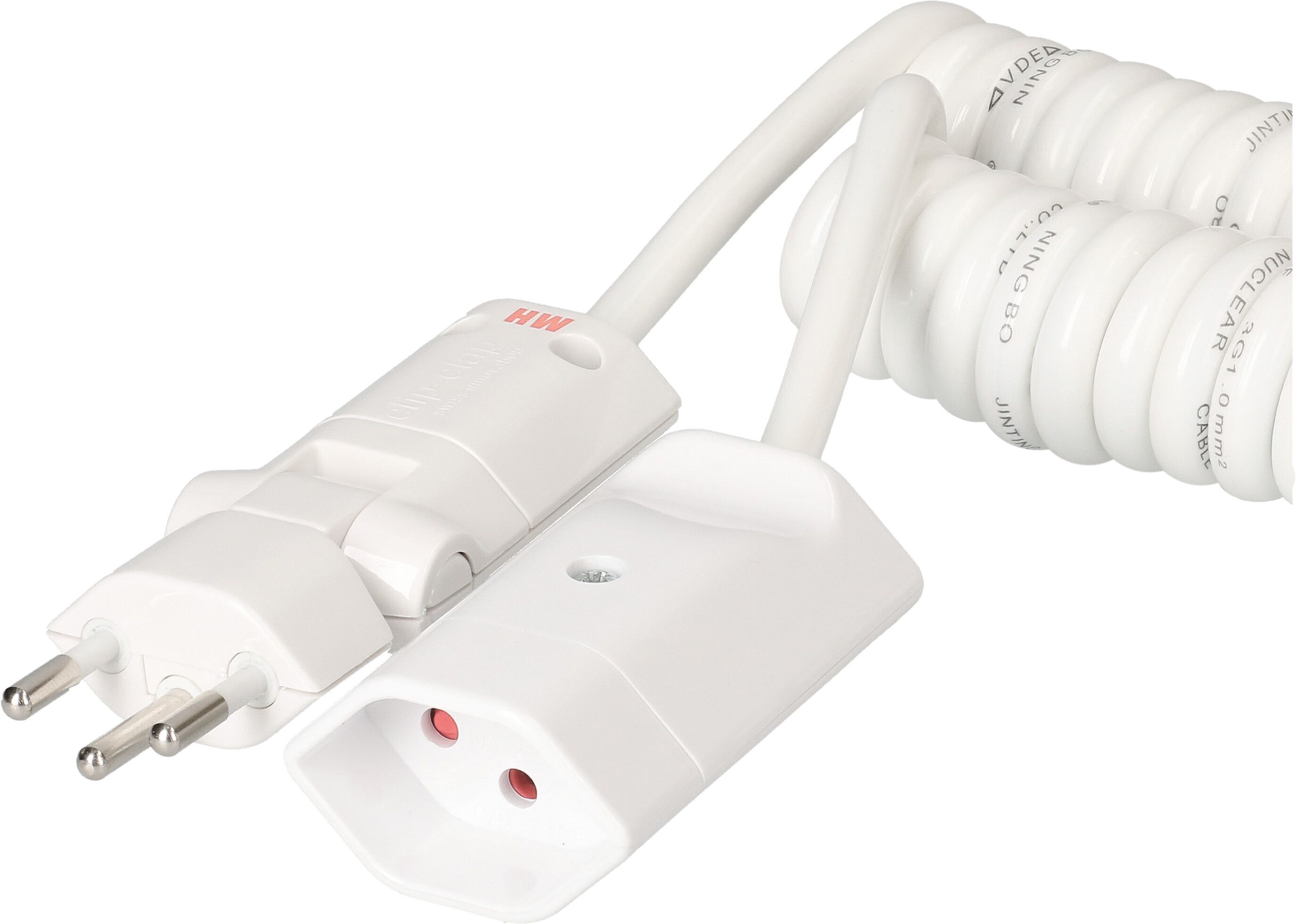 TD-Verlängerung spiralisiert H05VV-F3G1.0 2.5m ws Typ 12 / Typ 13