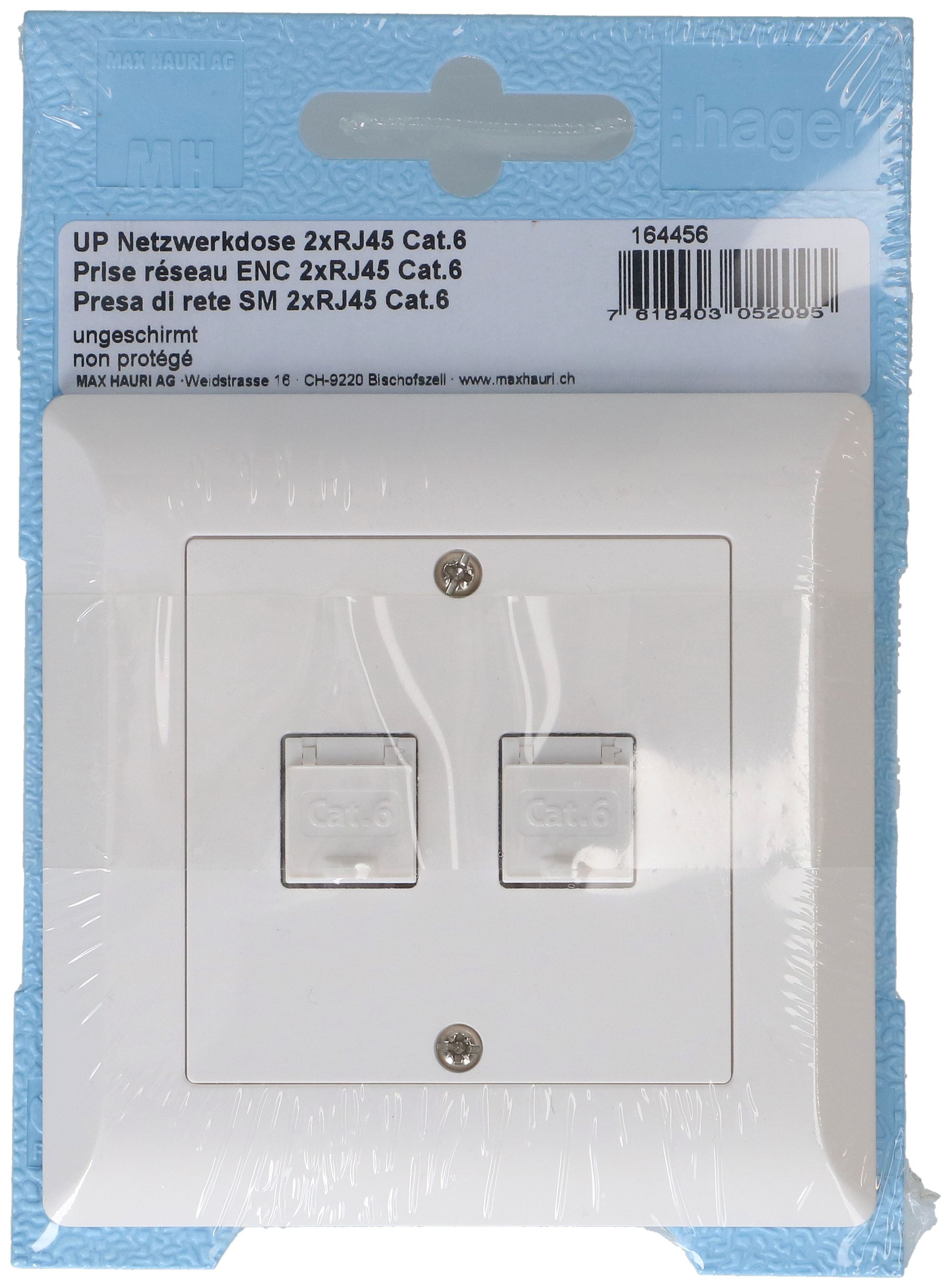 téléphone/réseau 2xRJ45 cat. 6 ENC Kallysto blanc