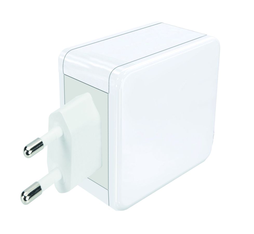 adattatore di ricarica rapida USB 1x USB-C PD 1x USB-A 30W bianco