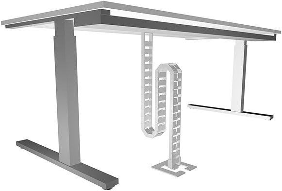 garniture serpentine de câble 4 Qube 1.27m noir RAL9005 aimant
