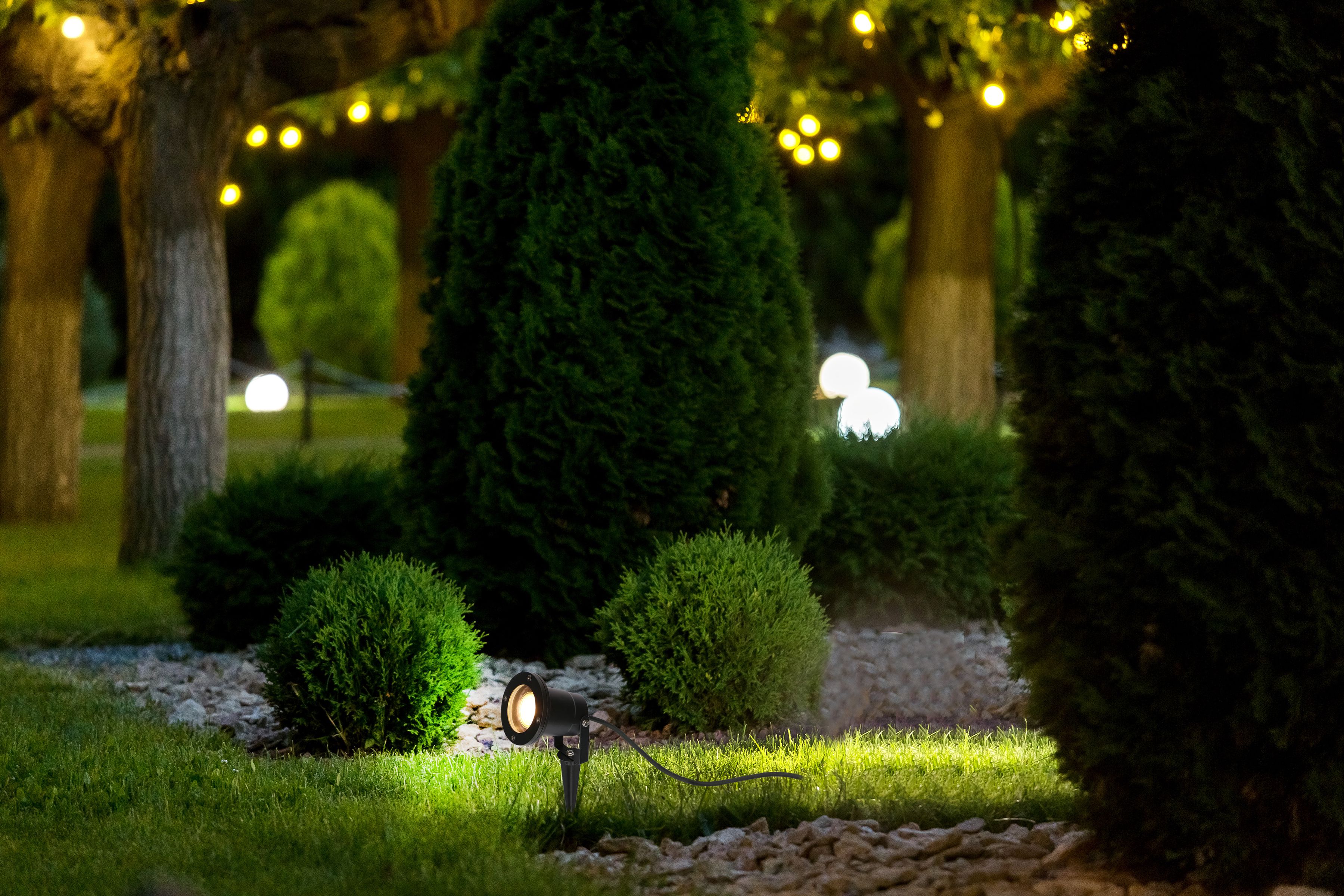 Gartenspot Jupitero / ALU sw IP65 / GU10 Fassung / Typ 13