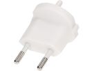 adaptateur fixe type 11 / fiche profilée CEE 7/17 blanc