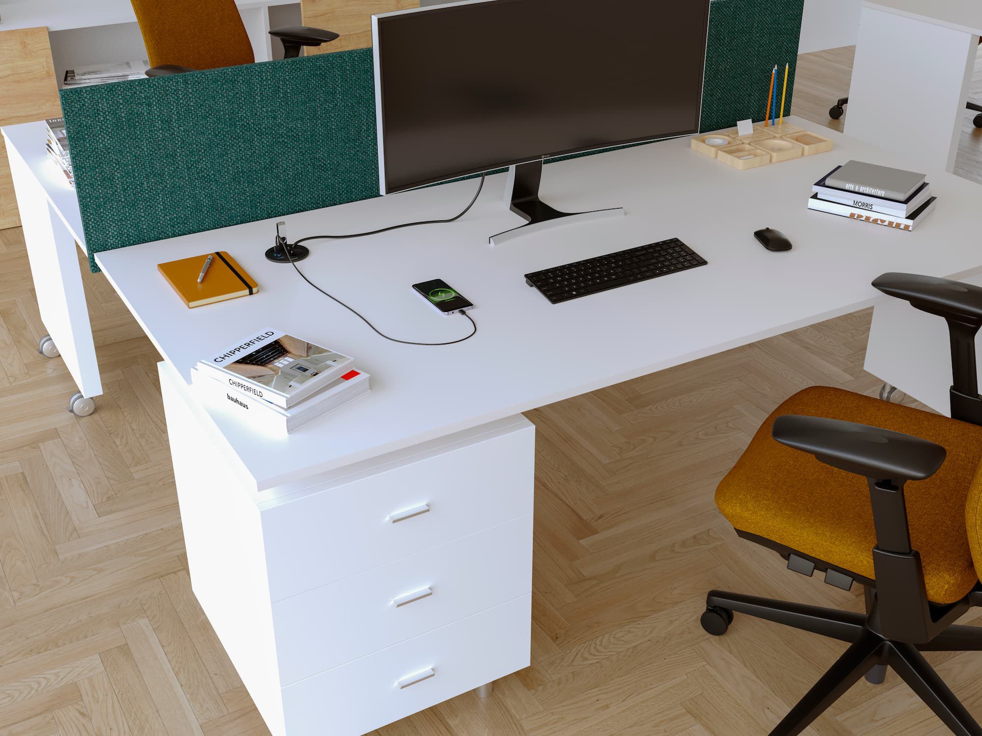 DIVUS bloc multiprise blanc 1x type 13 2x USB-C 1x USB C Data