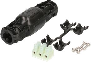 Boîte de connexion 3x2.5 mm2 IP68 Paguro noir