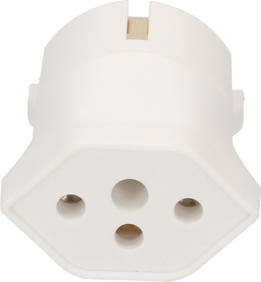 adaptateur fixe Schuko / type 13 CEE 7/7 blanc