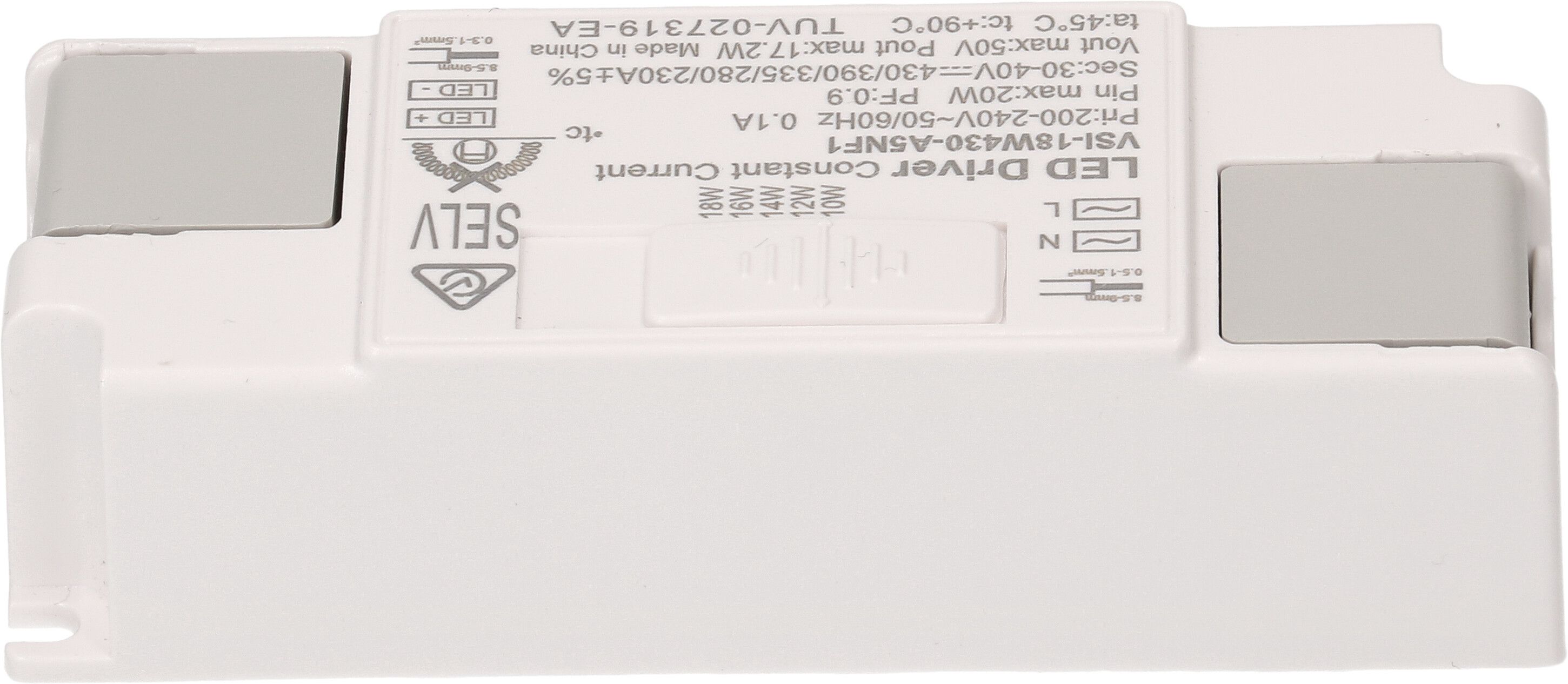 driver constant LED avec disjoncteur de puissance 10-12-14-16-18W