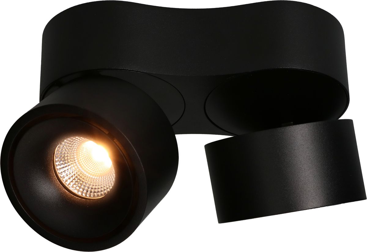 LED plafonnier DOUBLE SHINE noir 3000K 2200lm 2x 36°