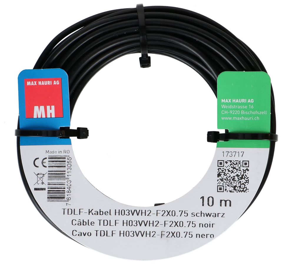 câble TDLF H03VVH2-F2X0.75 10m noir