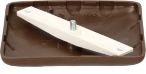 Deckenrosette quadratisch Steg braun